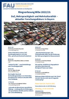 Zum Artikel "Start der Ringvorlesung zum Thema ‚Daz, Mehrsprachigkeit und Mehrkulturalität – aktueller Forschungsdiskurs in Bayern‘"