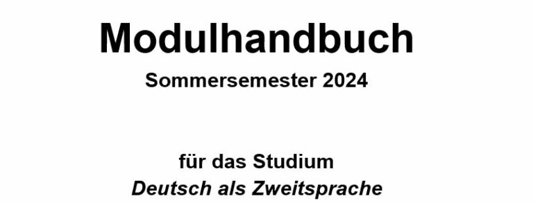 Modulhandbücher SoSe 2024 online